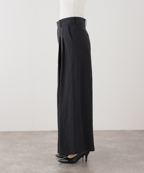 journal standard L'essage(ジャーナルスタンダードレサージュ)の「《セットアップ可》トリプルリネンキュロットパンツ(スラックス・レディース・ブラック/ベージュ・38/36)」の21枚目の写真