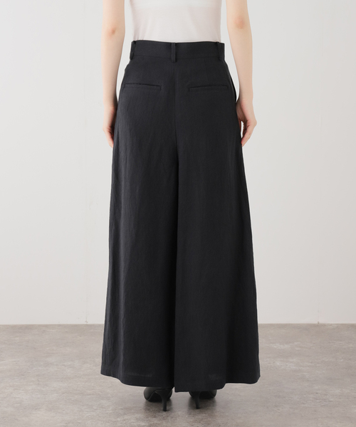 journal standard L'essage(ジャーナルスタンダードレサージュ)の「《セットアップ可》トリプルリネンキュロットパンツ(スラックス・レディース・ブラック/ベージュ・38/36)」の20枚目の写真