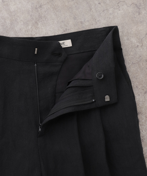 journal standard L'essage(ジャーナルスタンダードレサージュ)の「《セットアップ可》トリプルリネンキュロットパンツ(スラックス・レディース・ブラック/ベージュ・38/36)」の16枚目の写真