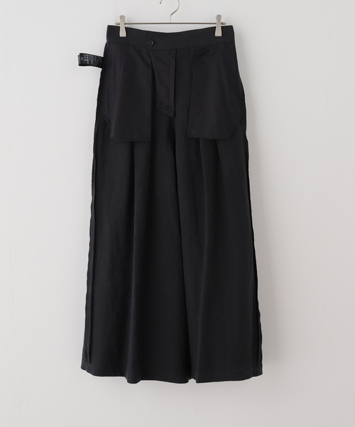 journal standard L'essage(ジャーナルスタンダードレサージュ)の「《セットアップ可》トリプルリネンキュロットパンツ(スラックス・レディース・ブラック/ベージュ・38/36)」の15枚目の写真