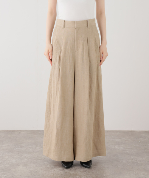 journal standard L'essage(ジャーナルスタンダードレサージュ)の「《セットアップ可》トリプルリネンキュロットパンツ(スラックス・レディース・ブラック/ベージュ・38/36)」の12枚目の写真