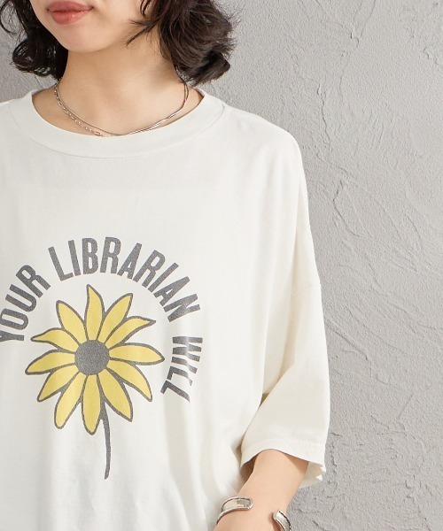 REMI RELIEF（レミレリーフ）の「[REMI RELIEF/レミレリーフ] 別注 ビッグシルエット SP加工プリントＴシャツ（Tシャツ/カットソー・レディース・オフホワイト・M/S/F）」の11枚目の写真