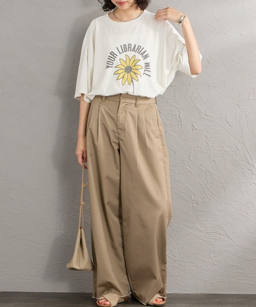 REMI RELIEF（レミレリーフ）の「[REMI RELIEF/レミレリーフ] 別注 ビッグシルエット SP加工プリントＴシャツ（Tシャツ/カットソー・レディース・オフホワイト・M/S/F）」の6枚目の写真