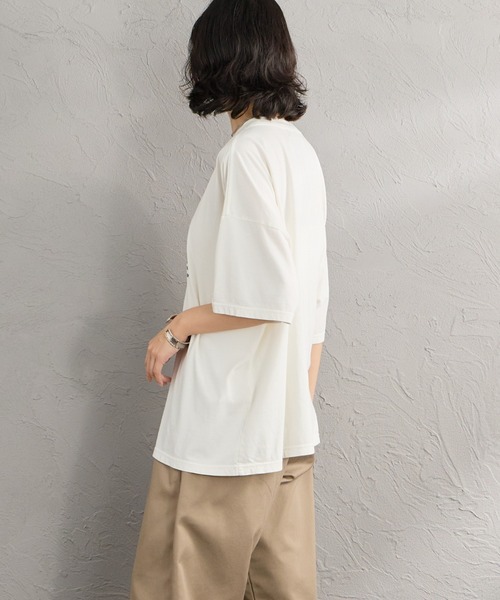 REMI RELIEF（レミレリーフ）の「[REMI RELIEF/レミレリーフ] 別注 ビッグシルエット SP加工プリントＴシャツ（Tシャツ/カットソー・レディース・オフホワイト・M/S/F）」の9枚目の写真