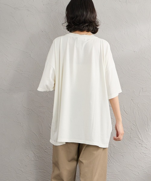 REMI RELIEF（レミレリーフ）の「[REMI RELIEF/レミレリーフ] 別注 ビッグシルエット SP加工プリントＴシャツ（Tシャツ/カットソー・レディース・オフホワイト・M/S/F）」の18枚目の写真