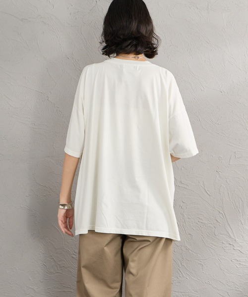 REMI RELIEF（レミレリーフ）の「[REMI RELIEF/レミレリーフ] 別注 ビッグシルエット SP加工プリントＴシャツ（Tシャツ/カットソー・レディース・オフホワイト・M/S/F）」の13枚目の写真