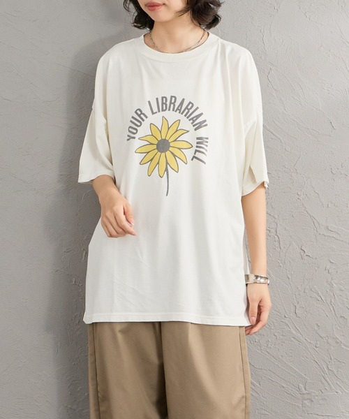 REMI RELIEF（レミレリーフ）の「[REMI RELIEF/レミレリーフ] 別注 ビッグシルエット SP加工プリントＴシャツ（Tシャツ/カットソー・レディース・オフホワイト・M/S/F）」の14枚目の写真