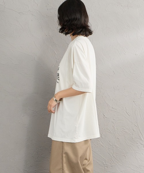 REMI RELIEF（レミレリーフ）の「[REMI RELIEF/レミレリーフ] 別注 ビッグシルエット SP加工プリントＴシャツ（Tシャツ/カットソー・レディース・オフホワイト・M/S/F）」の15枚目の写真