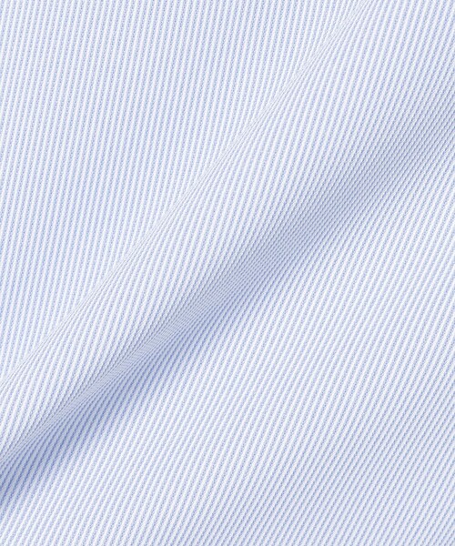 BEAMS GOLF(ビームスゴルフ)の「PURPLE LABEL / リターンブリティッシュ ストレッチ ストライプ ポロシャツ(吸水速乾・UVカット)(ポロシャツ・メンズ・グレー/サックスブルー・L/XL/M)」の4枚目の写真