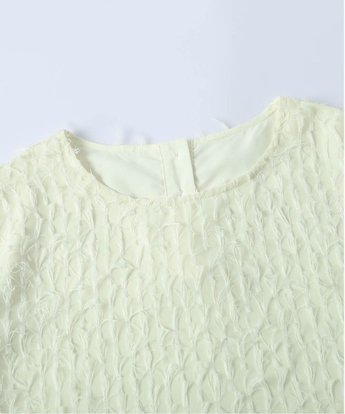 La-gemme(ラジェム)の「フリンジシアー ジャガードトップス(Tシャツ/カットソー・レディース・アイボリー/ブラック/ピンク・フリー)」の20枚目の写真