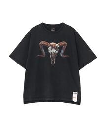 ADAMPATEK/アダムパテック/RED:BANSHEE Ram Skull Graphic short sleeve t-shirt