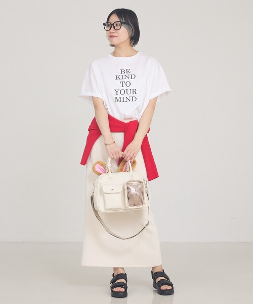 LOWELL things（ロウェル　シングス）の「【推し活】オシゴト2WAYボストンバッグ/クリアポケット/ぬい活（ボストンバッグ・レディース・オフホワイト/ブラック・フリー）」の21枚目の写真