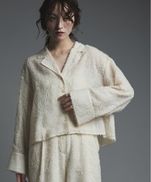 フェザー ヤーン ショート シャツ ジャケット / Feather Yarn Short Shirt Jacket