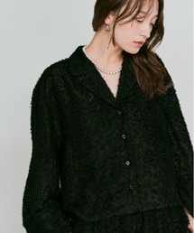 フェザー ヤーン ショート シャツ ジャケット / Feather Yarn Short Shirt Jacket