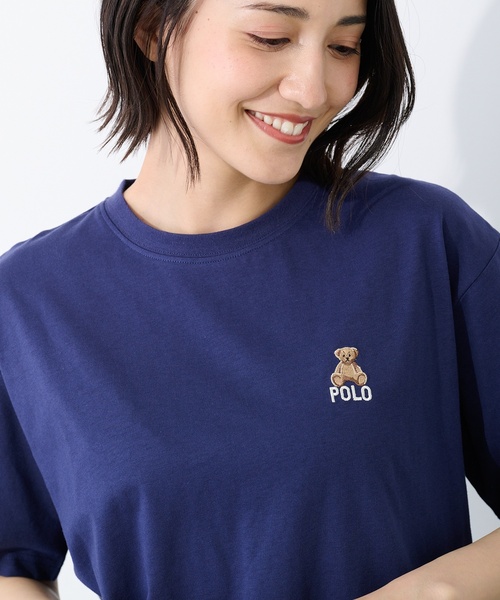 petit main LIEN(プティマインリアン)の「【POLO BCS/リンク】半袖Tシャツ(Tシャツ/カットソー・レディース・ライトグレー/ネイビー/オフホワイト・F)」の5枚目の写真