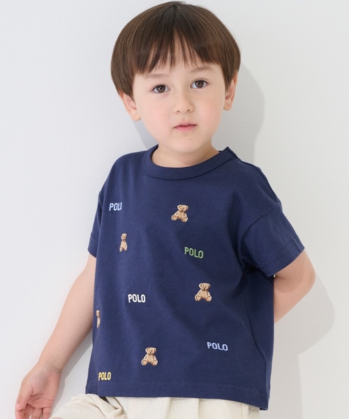 petit main LIEN(プティマインリアン)の「【POLO BCS/リンク】半袖Tシャツ(Tシャツ/カットソー・レディース・ライトグレー/ネイビー/オフホワイト・F)」の8枚目の写真