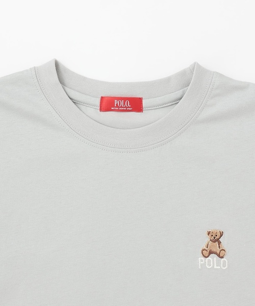 petit main LIEN(プティマインリアン)の「【POLO BCS/リンク】半袖Tシャツ(Tシャツ/カットソー・レディース・ライトグレー/ネイビー/オフホワイト・F)」の12枚目の写真