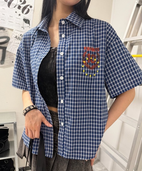 Emblem Mini Check Shirt