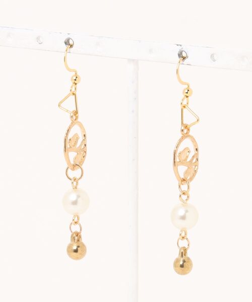 tone(トーン)の「【Flower】2種のチェーンピアス(MA)(ピアス(両耳用)・レディース・ゴールド・FREE)」の1枚目の写真
