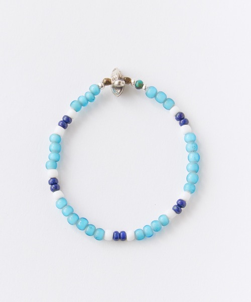 SunKu(サンク)の「SunKu/サンク Vintage Beads Bracelet (Blue) ヴィンテージ ビーズ ブレスレット ブルー メンズ レディース 2026年 夏 夏服(ブレスレット・メンズ・ライトブルー・FREE)」の3枚目の写真