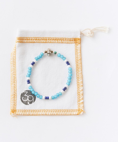 SunKu(サンク)の「SunKu/サンク Vintage Beads Bracelet (Blue) ヴィンテージ ビーズ ブレスレット ブルー メンズ レディース 2026年 夏 夏服(ブレスレット・メンズ・ライトブルー・FREE)」の2枚目の写真