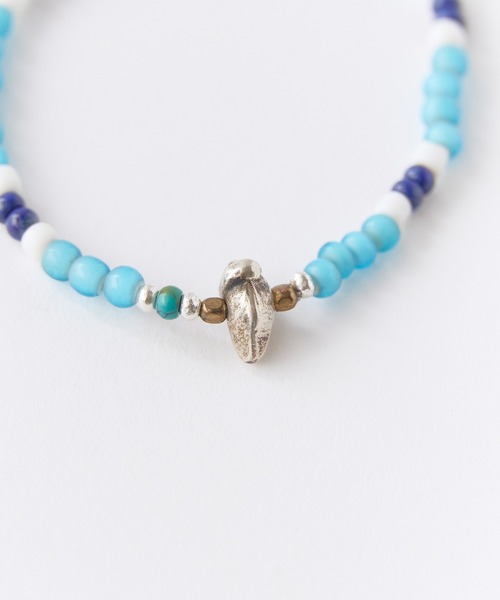 SunKu(サンク)の「SunKu/サンク Vintage Beads Bracelet (Blue) ヴィンテージ ビーズ ブレスレット ブルー メンズ レディース 2026年 夏 夏服(ブレスレット・メンズ・ライトブルー・FREE)」の6枚目の写真