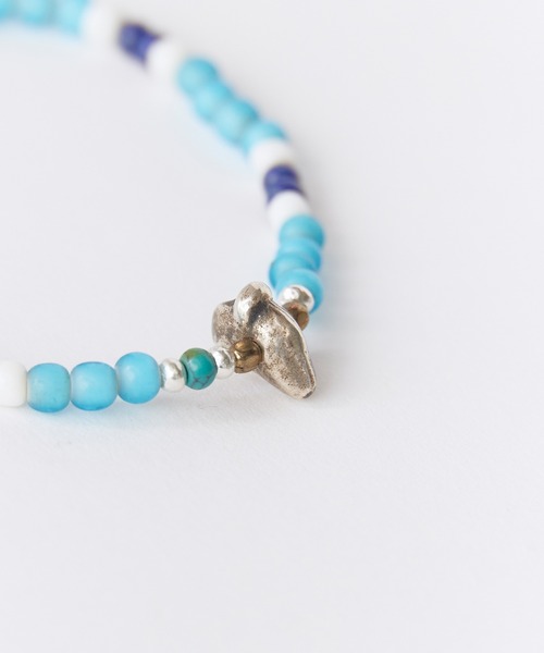 SunKu(サンク)の「SunKu/サンク Vintage Beads Bracelet (Blue) ヴィンテージ ビーズ ブレスレット ブルー メンズ レディース 2026年 夏 夏服(ブレスレット・メンズ・ライトブルー・FREE)」の7枚目の写真