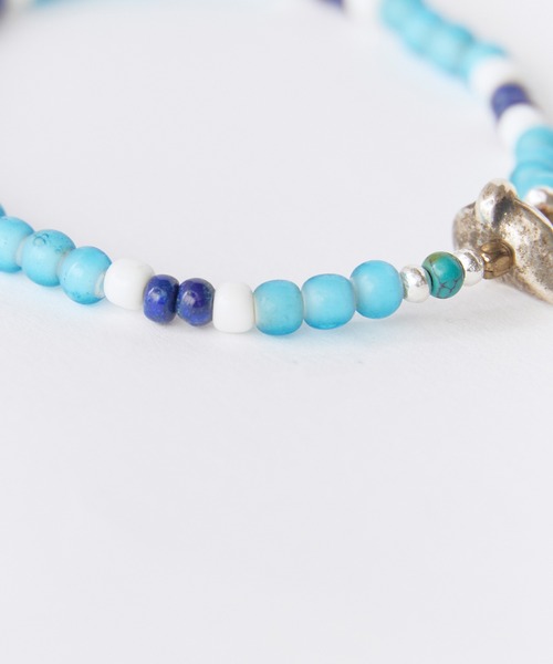 SunKu(サンク)の「SunKu/サンク Vintage Beads Bracelet (Blue) ヴィンテージ ビーズ ブレスレット ブルー メンズ レディース 2026年 夏 夏服(ブレスレット・メンズ・ライトブルー・FREE)」の8枚目の写真