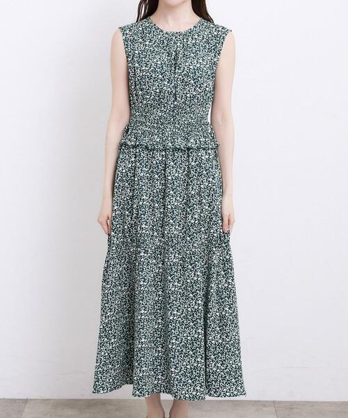 grove（グローブ）の「【低身長さんも選べる着丈・洗濯機◎】花柄ウエストシャーリングワンピース（ワンピース・レディース・ダークグリーン系/ブラック系・02/03/05/01/04/12/11）」の11枚目の写真