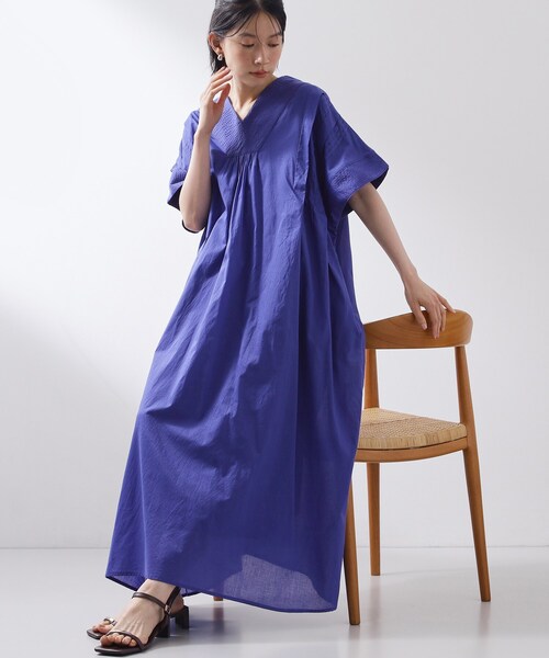 THE SHOP TK (ザ ショップ ティーケー )の「ゆるラク カフタン風ロングワンピース(ワンピース・レディース・ブラック/グリーン/ブルー系その他・99)」の3枚目の写真