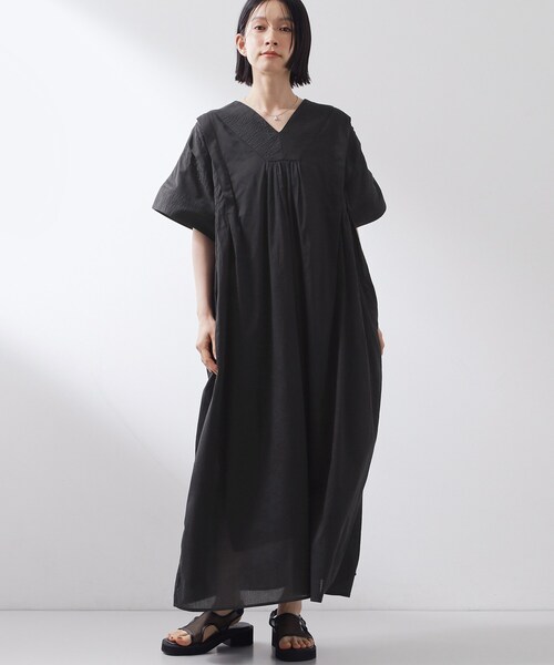 THE SHOP TK (ザ ショップ ティーケー )の「ゆるラク カフタン風ロングワンピース(ワンピース・レディース・ブラック/グリーン/ブルー系その他・99)」の2枚目の写真