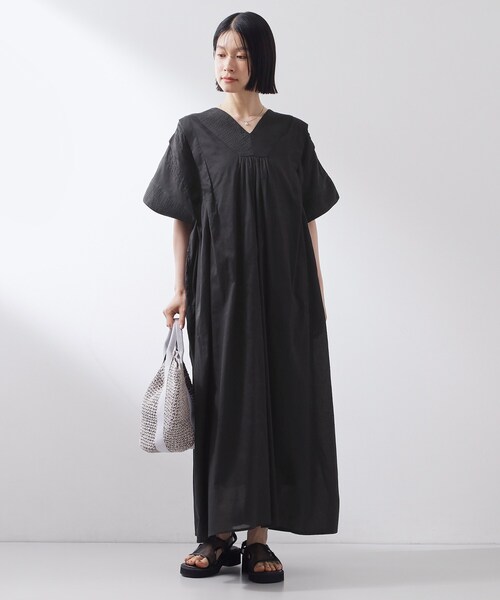 THE SHOP TK (ザ ショップ ティーケー )の「ゆるラク カフタン風ロングワンピース(ワンピース・レディース・ブラック/グリーン/ブルー系その他・99)」の5枚目の写真