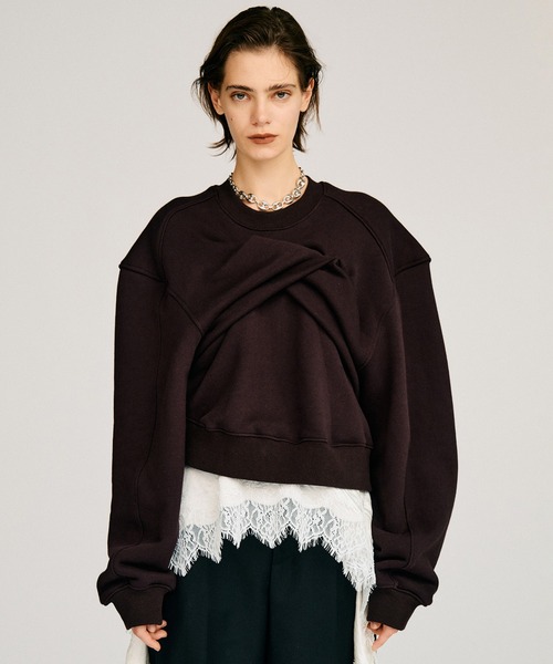 PRANK PROJECT(プランクプロジェクト)の「【2026Autumn Pre-Order】ツイストスウェット / Twist Sweatshirt(スウェット・レディース・グレー/ブラウン/ブラック・FREE)」の16枚目の写真