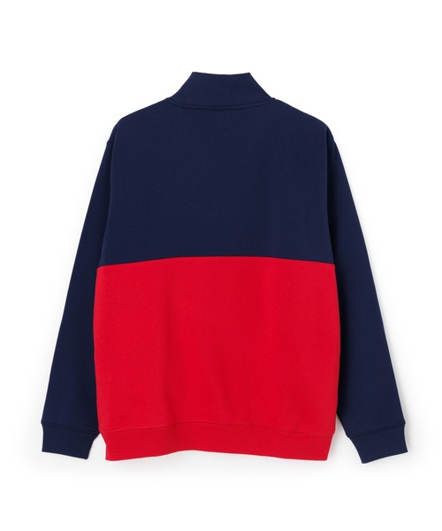 FILA（フィラ）の「COLOR BLOCK HALF ZIP SWEAT / カラーブロック ハーフジップスウェット（スウェット・メンズ・ダークグリーン/ネイビー/ブラック・M/L/XL）」の8枚目の写真