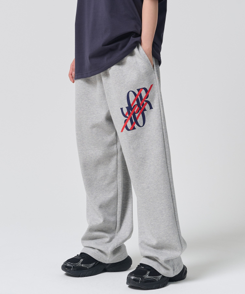 OUNDERR（オアンダーアール）の「REVERSE OR ロゴ ワイドパンツ (メランジ)（スウェットパンツ・レディース・その他・MEDIUM/LARGE）」の2枚目の写真