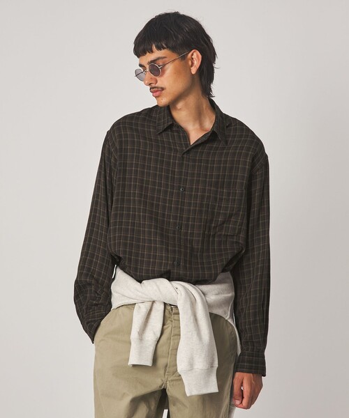 Steven Alan(スティーブンアラン)の「<Steven Alan> CC ガーゼ マドラスチェック レギュラーカラー シャツ LOOSE(シャツ/ブラウス・メンズ・ダークグリーン/ロイヤルブルー・M/S/XS/XL/L)」の4枚目の写真