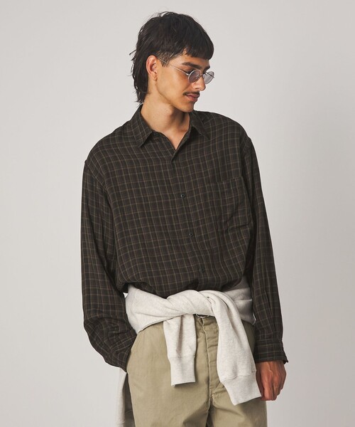 Steven Alan(スティーブンアラン)の「<Steven Alan> CC ガーゼ マドラスチェック レギュラーカラー シャツ LOOSE(シャツ/ブラウス・メンズ・ダークグリーン/ロイヤルブルー・M/S/XS/XL/L)」の5枚目の写真