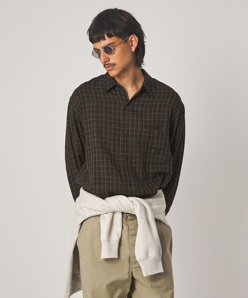 Steven Alan(スティーブンアラン)の「<Steven Alan> CC ガーゼ マドラスチェック レギュラーカラー シャツ LOOSE(シャツ/ブラウス・メンズ・ダークグリーン/ロイヤルブルー・M/S/XS/XL/L)」の6枚目の写真