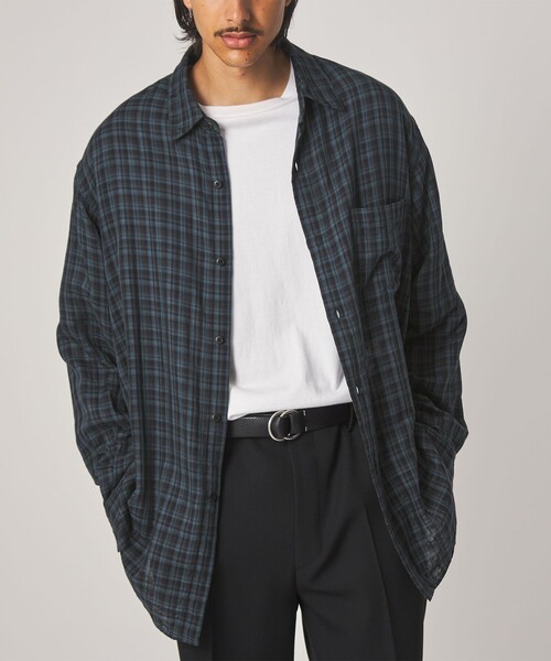 Steven Alan(スティーブンアラン)の「<Steven Alan> CC ガーゼ マドラスチェック レギュラーカラー シャツ LOOSE(シャツ/ブラウス・メンズ・ダークグリーン/ロイヤルブルー・M/S/XS/XL/L)」の8枚目の写真