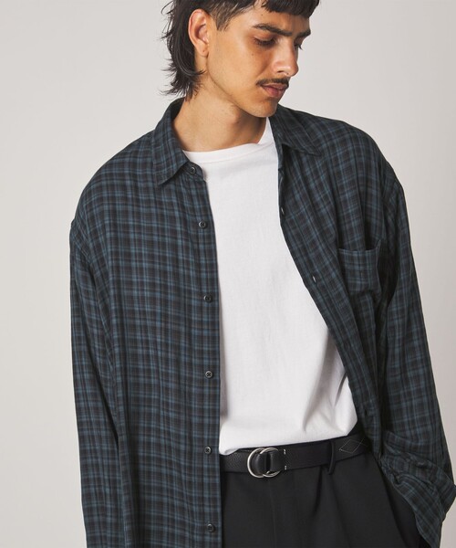 Steven Alan(スティーブンアラン)の「<Steven Alan> CC ガーゼ マドラスチェック レギュラーカラー シャツ LOOSE(シャツ/ブラウス・メンズ・ダークグリーン/ロイヤルブルー・M/S/XS/XL/L)」の9枚目の写真