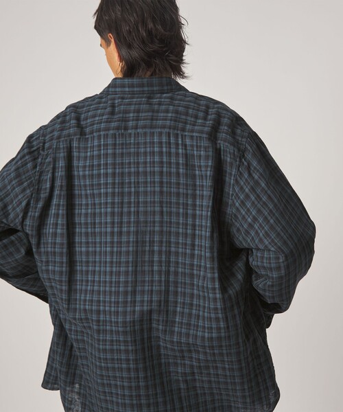 Steven Alan(スティーブンアラン)の「<Steven Alan> CC ガーゼ マドラスチェック レギュラーカラー シャツ LOOSE(シャツ/ブラウス・メンズ・ダークグリーン/ロイヤルブルー・M/S/XS/XL/L)」の10枚目の写真