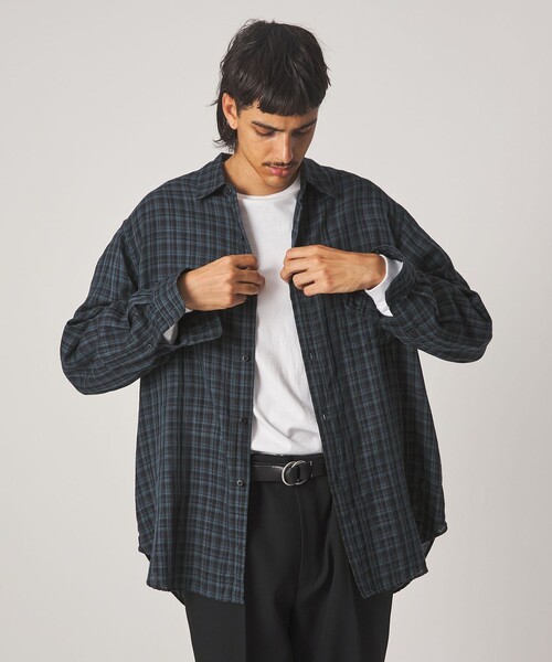 Steven Alan(スティーブンアラン)の「<Steven Alan> CC ガーゼ マドラスチェック レギュラーカラー シャツ LOOSE(シャツ/ブラウス・メンズ・ダークグリーン/ロイヤルブルー・M/S/XS/XL/L)」の13枚目の写真