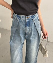 CAPRICIEUX LE'MAGE | 【サイズ展開あり】タックワイドデニム(デニムパンツ)