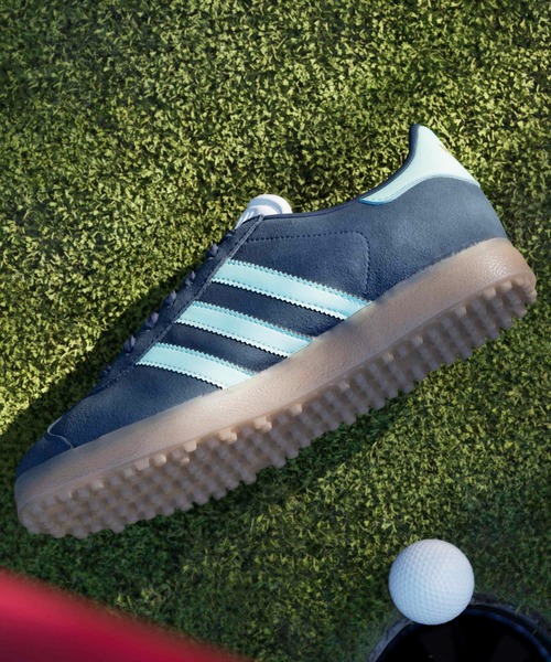 adidas(アディダス)の「オリジナルスゴルフ ガゼル ゴルフ【adidas Golf/アディダスゴルフ】(スニーカー・メンズ・ブルー系その他2・22.5cm/23.5cm/24.5cm/25.5cm/26.5cm/27.5cm/28.5cm/23.0cm/24.0cm/25.0cm/26.0cm/27.0cm/28.0cm/29.0cm/22.0cm)」の2枚目の写真