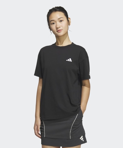 adidas(アディダス)の「エッセンシャルズ プラス スモールロゴ 半袖Tシャツ / アディダス adidas(Tシャツ/カットソー・レディース・ブラック・XX-LARGE/LARGE/MEDIUM/SMALL/X-LARGE/X-SMALL)」の1枚目の写真