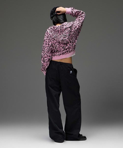 X-girl（エックスガール）の「ALL OVER PRINT COMPACT ZIP UP SWEAT HOODIE（パーカー・レディース・レオパード/カモフラージュ/ピンク・S/M）」の19枚目の写真