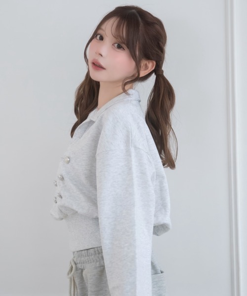 Mejoul(メジュール)の「【2026秋冬新作】【セットアップ対応】ナポレオンスウェットトップス(スウェット・レディース・ネイビー/グレー系その他/ダークグレー・F)」の17枚目の写真