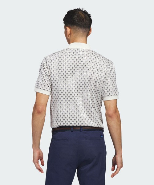adidas（アディダス）の「オリジナルス オールオーバー トレフォイル ポロ【adidas Golf/アディダスゴルフ】（ポロシャツ・メンズ・ホワイト・SMALL/X-LARGE/XX-LARGE/3XL/LARGE/MEDIUM）」の2枚目の写真