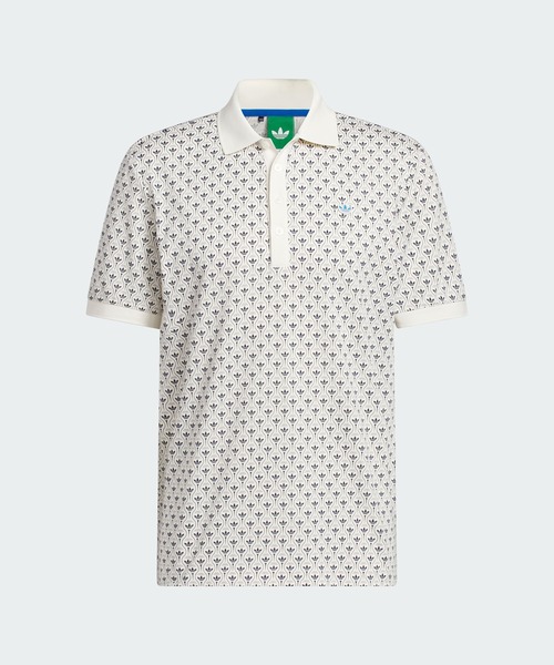 adidas（アディダス）の「オリジナルス オールオーバー トレフォイル ポロ【adidas Golf/アディダスゴルフ】（ポロシャツ・メンズ・ホワイト・SMALL/X-LARGE/XX-LARGE/3XL/LARGE/MEDIUM）」の4枚目の写真