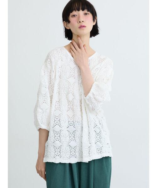 Samansa Mos2(サマンサ モスモス)の「◇花ジャガードプルオーバー(Tシャツ/カットソー・レディース・レッド/オフホワイト/ブラック・F)」の10枚目の写真